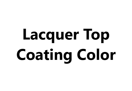 Industrial Paint - Lacquer Top Coating Color
