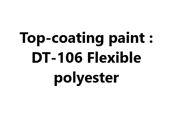 Top-coating paint : DT-106 Flexible polyester