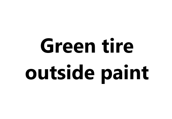 Green tire outside paint