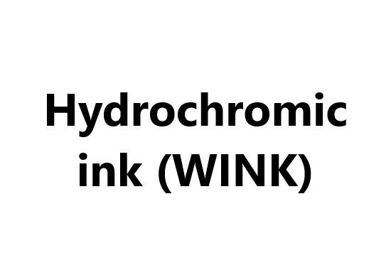 Hydrochromic ink (WINK)