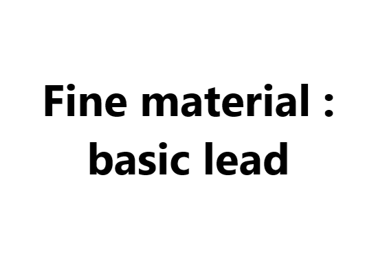Fine material: basic lead stabilizer