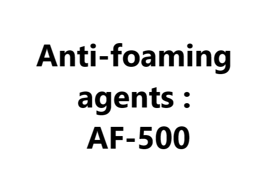 Additives: anti-foaming agents