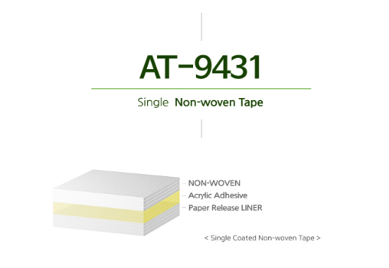 Single coated non-woven tape